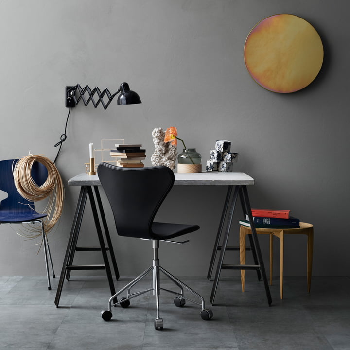 Fritz Hansen - Series 7 Office Chair 3117 Ash Black