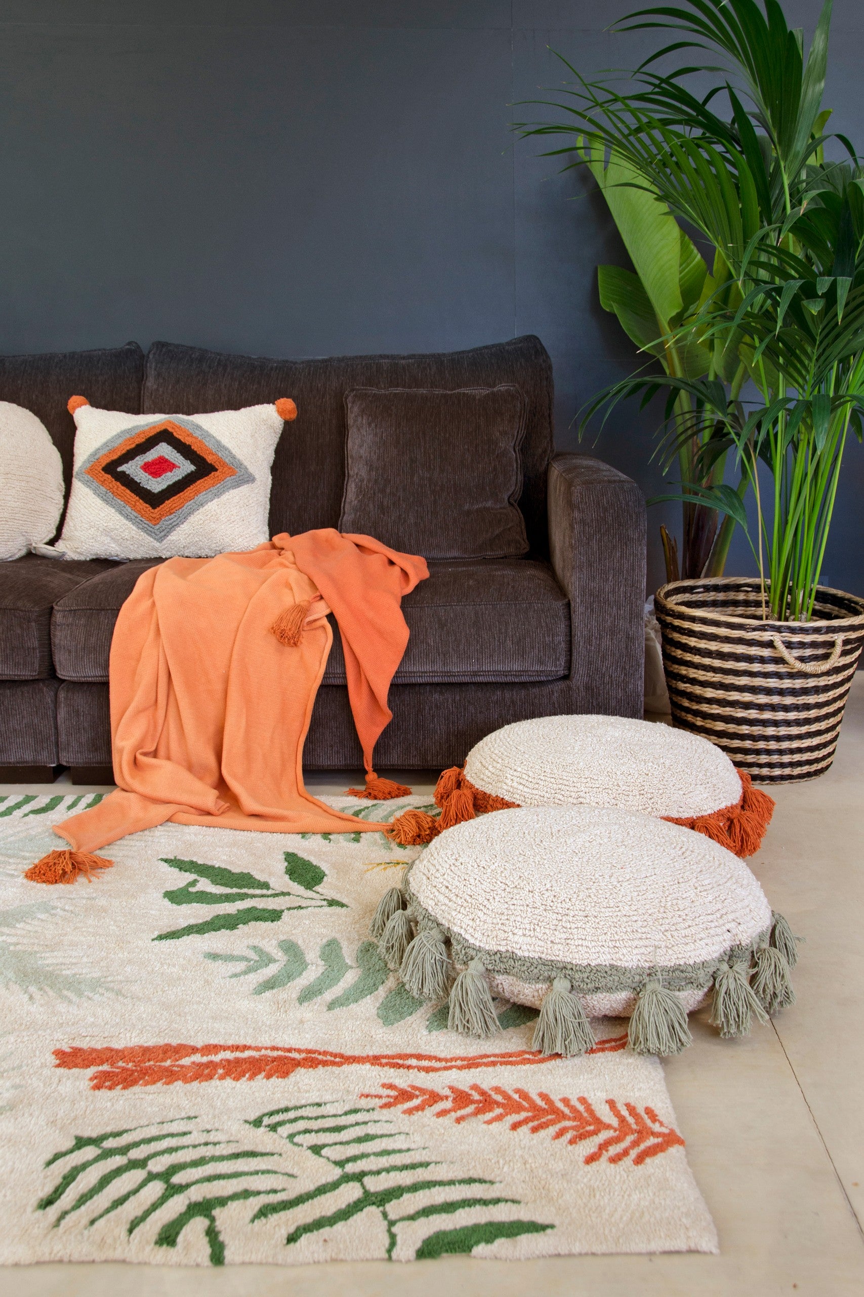 Washable Rug Botanic Plants, 140 x 200 cm