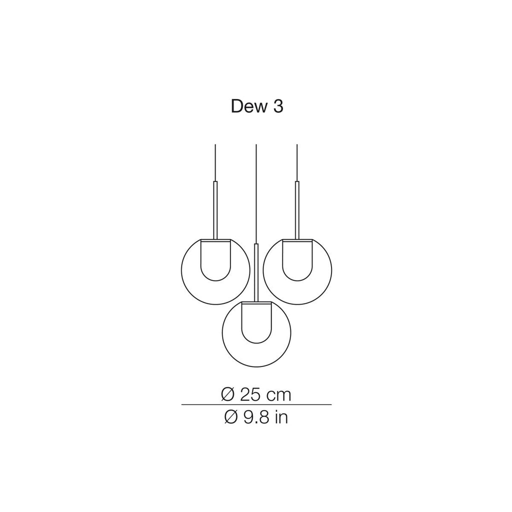 Kundalini - Dew Pendelleuchten 3er-Set