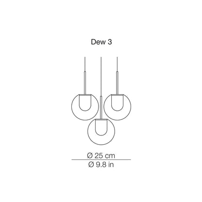 Kundalini - Dew Pendelleuchten 3er-Set