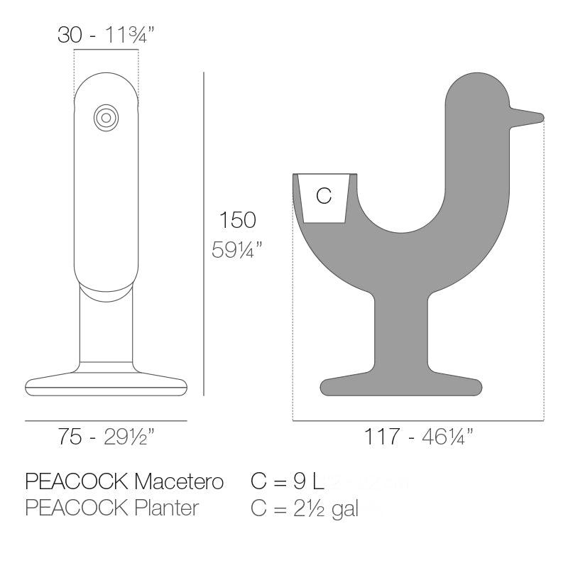 Vondom - Vondom PEACOCK planter