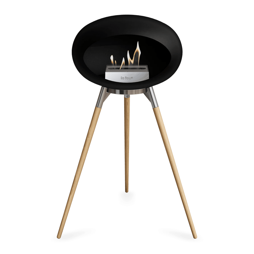 Le Feu - Black Ground Wood High Bioethanol Fireplace