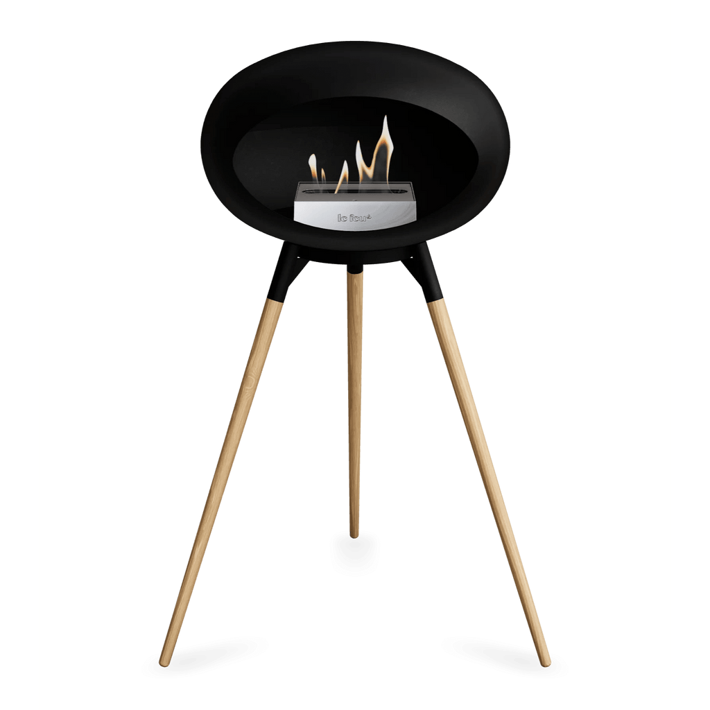Le Feu - Black Ground Wood High Bioethanol Fireplace