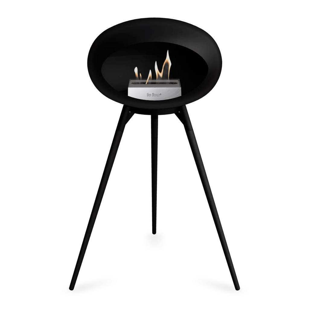 Le Feu - Black Ground Wood High Bioethanol Fireplace