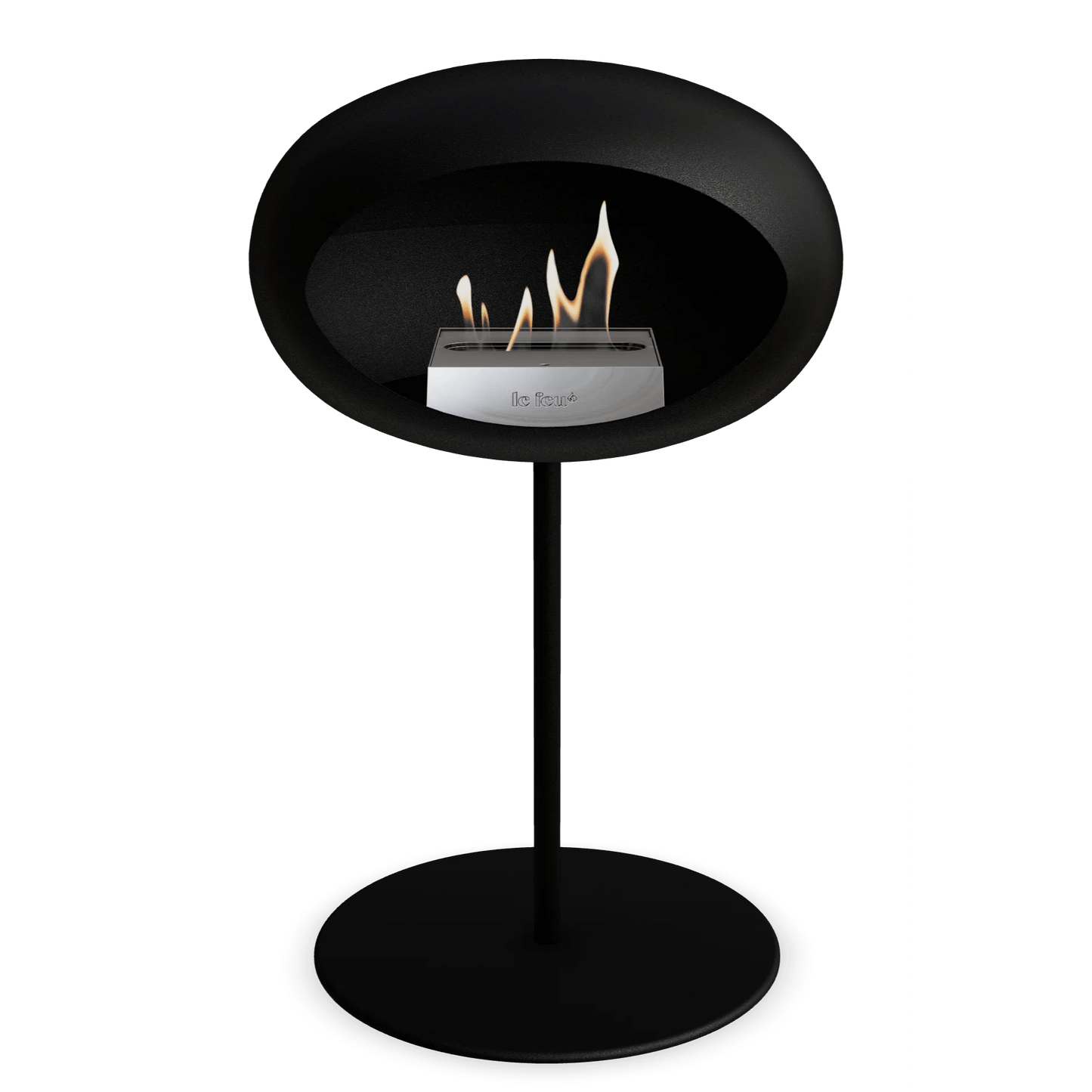 Le Feu - Black Ground Steel Low Bioethanol Fireplace