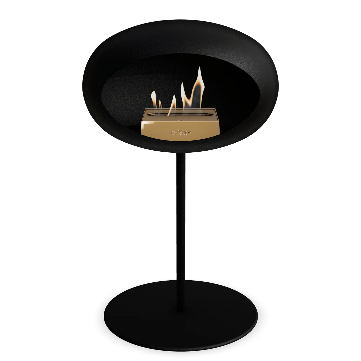 Le Feu - Black Ground Steel Low Bioethanol Fireplace