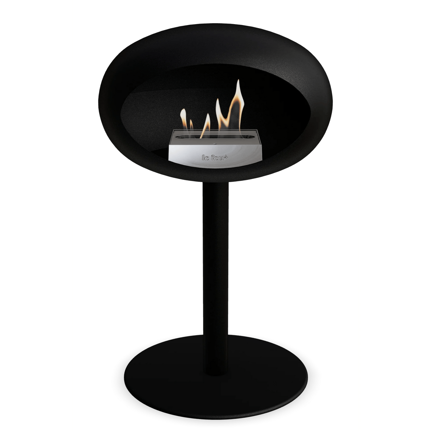 Le Feu - Black Ground Steel Low Bioethanol Fireplace