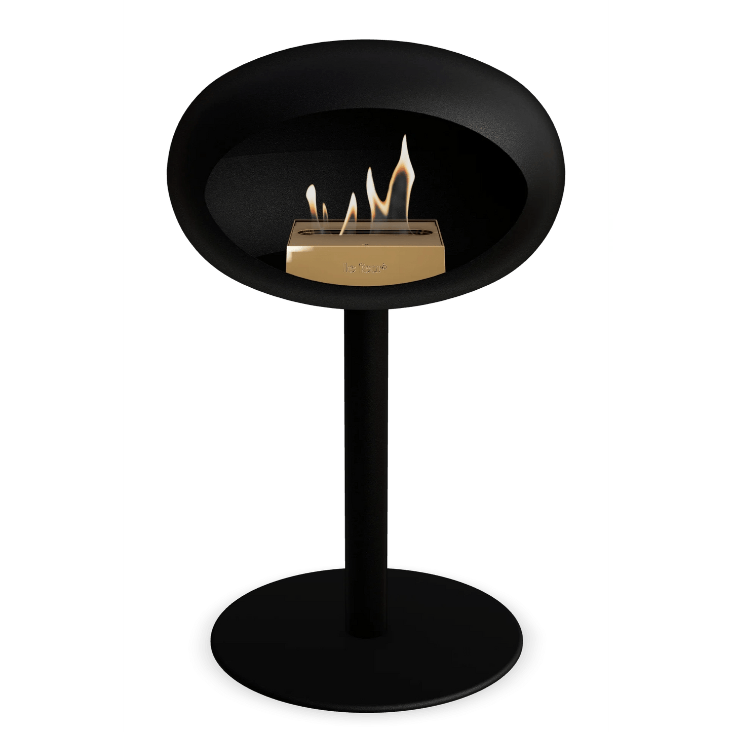 Le Feu - Black Ground Steel Low Bioethanol Fireplace