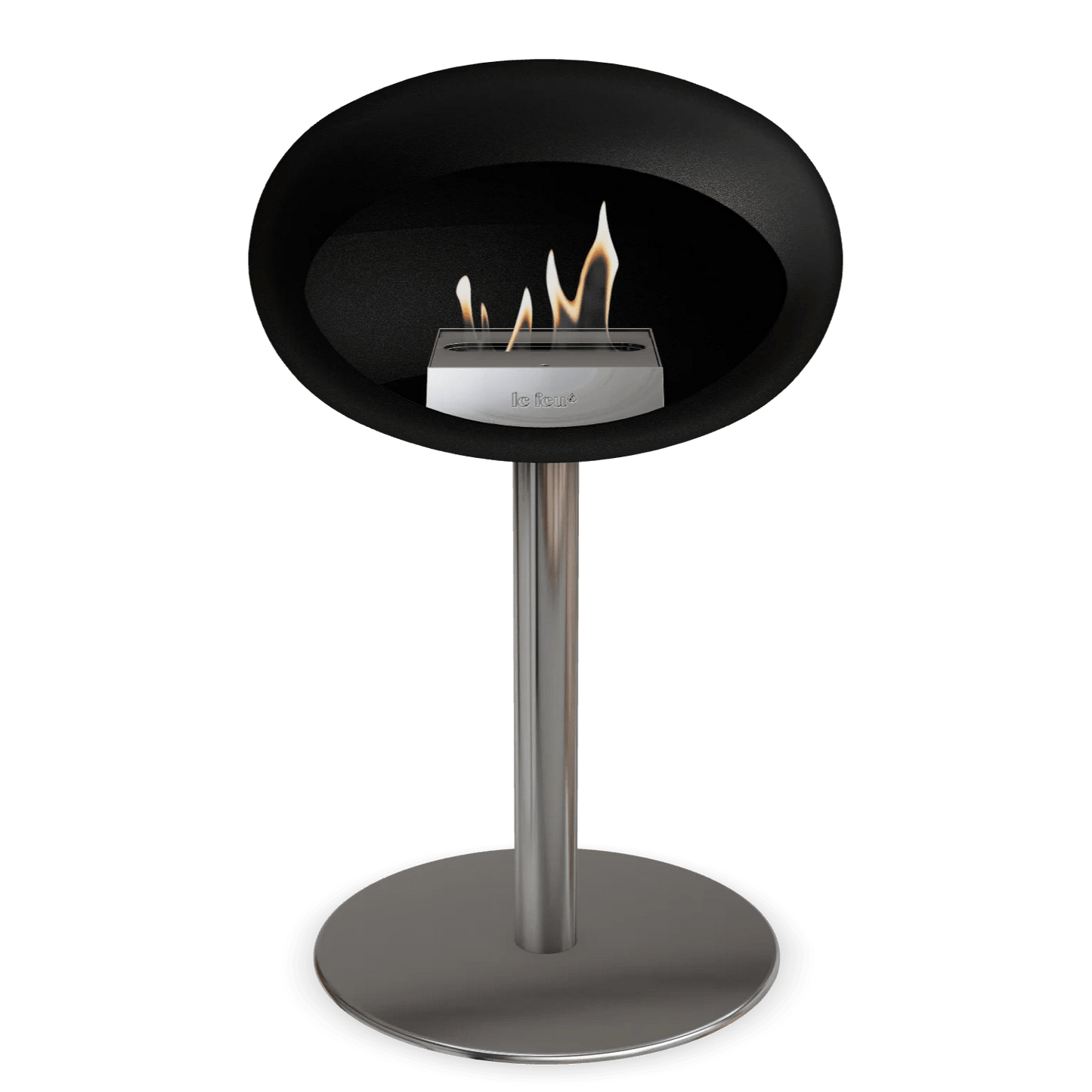 Le Feu - Black Ground Steel Low Bioethanol Fireplace