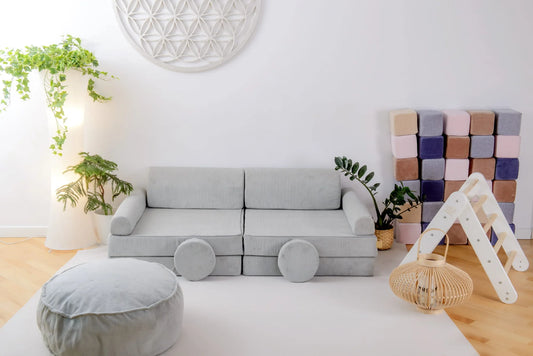 MeowBaby -  Designer Cord Pouf für Kinder in Sand