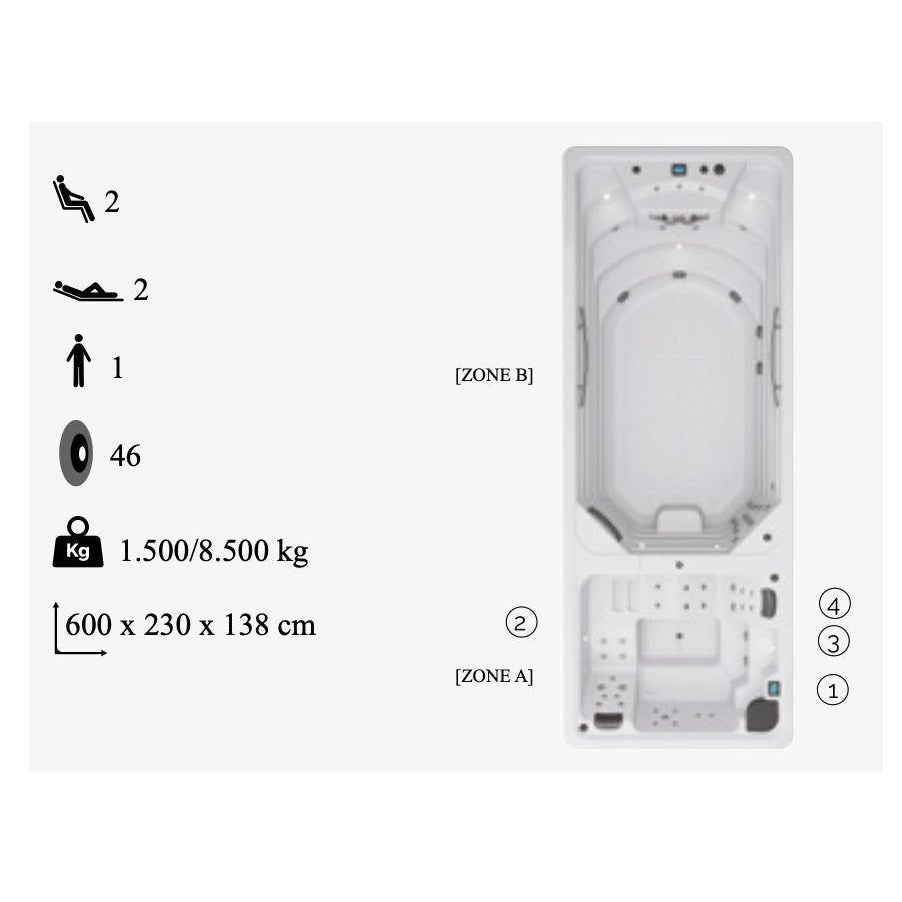   - Alpha Wellness - Whirlpool Chaleur Swim XXL                              