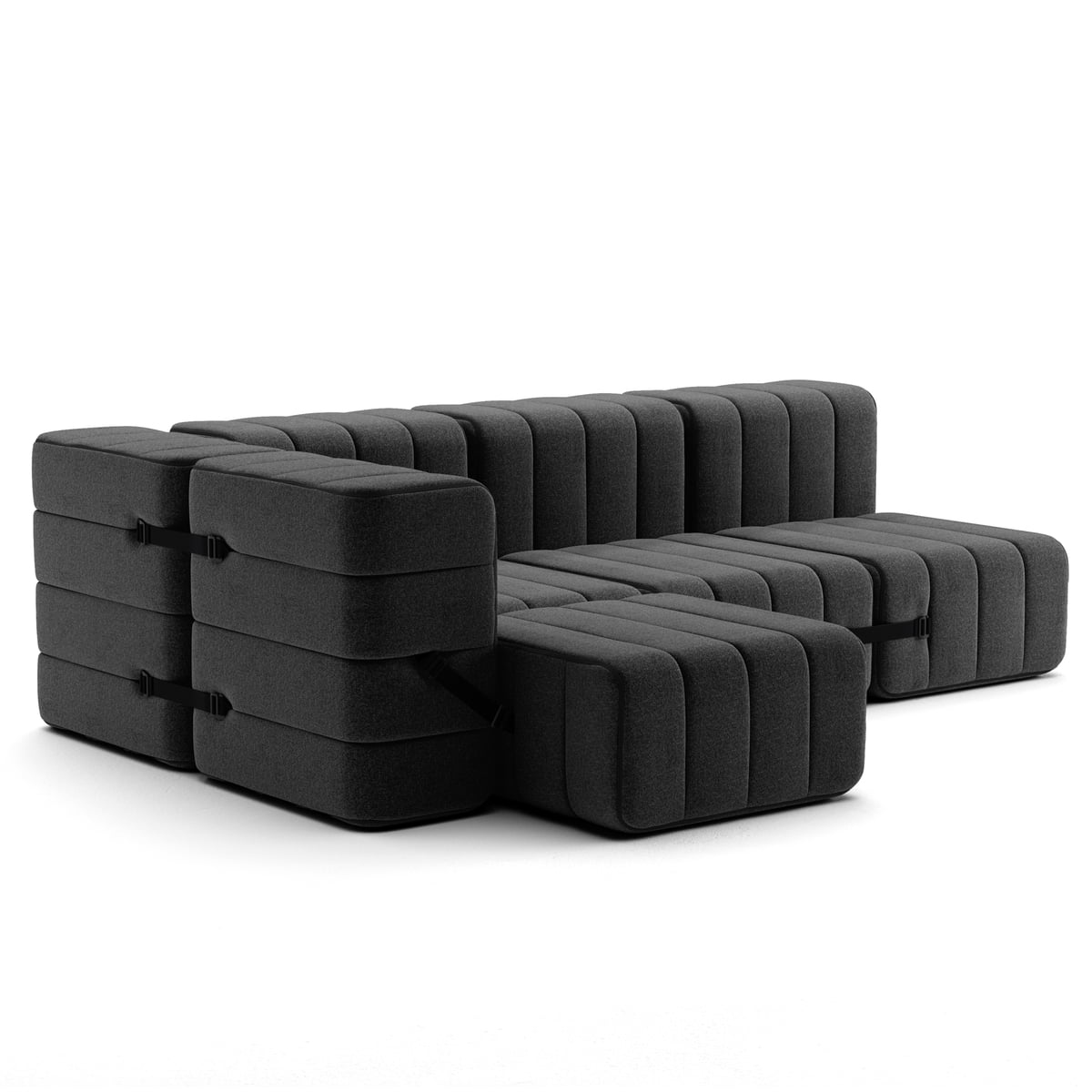 Ambivalence - Curt Sofa Set 9 Dark Gray