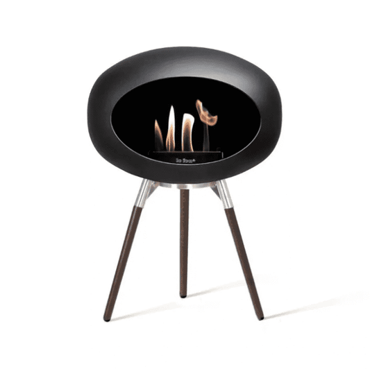 Le Feu - Black Ground Wood Low Bioethanol Fireplace