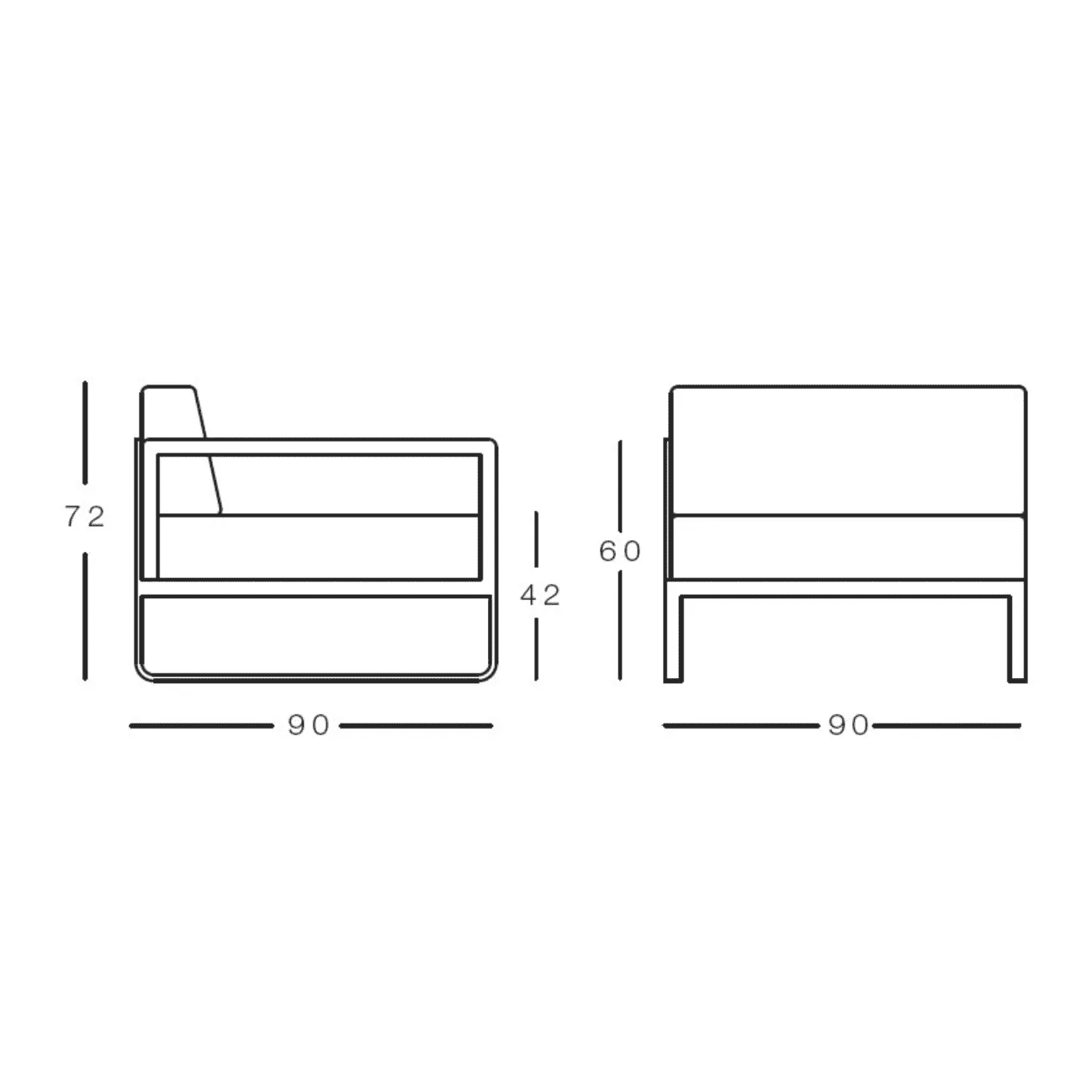 Bivaq - Sit Lounge Sofa Module Left