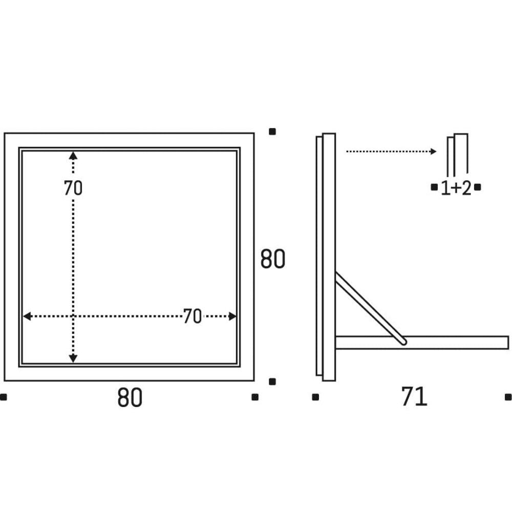 Ambivalence - Fläpps Kittchen Table 80×80-1 – White