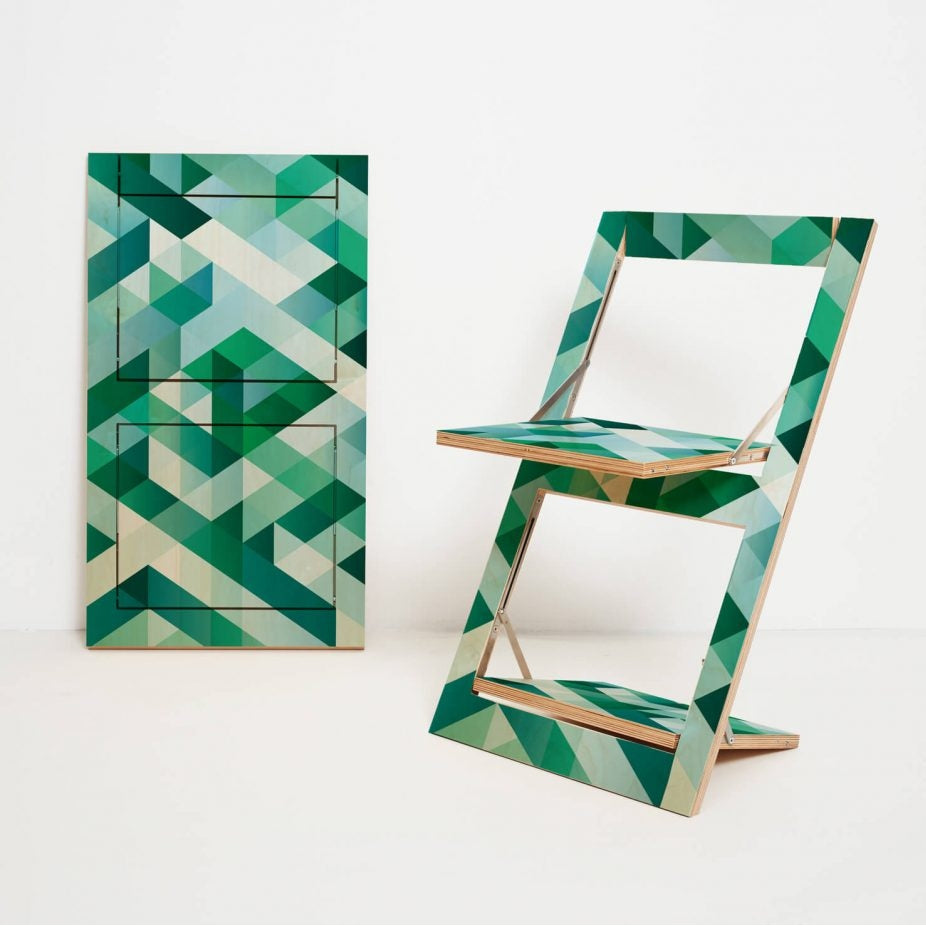 Ambivalence - Fläpps Folding Chair Criss Cross Green