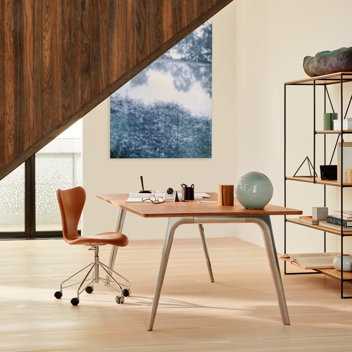 Fritz Hansen - Series 7 Office Chair 3117 Ash Black