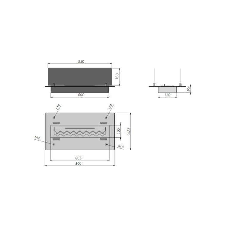   - Infire - Ethanol Kamineinsatz Insert 600                              