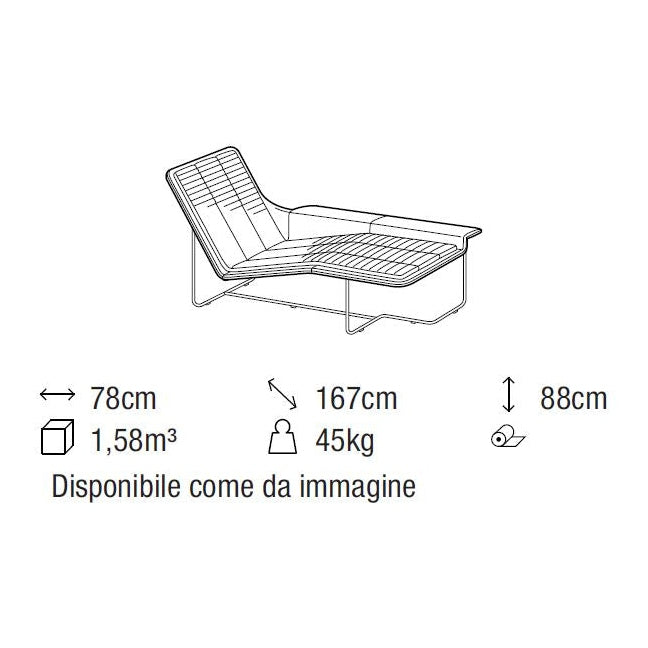 Ditre Italia - ORIGAMI Leather Chaise Longue