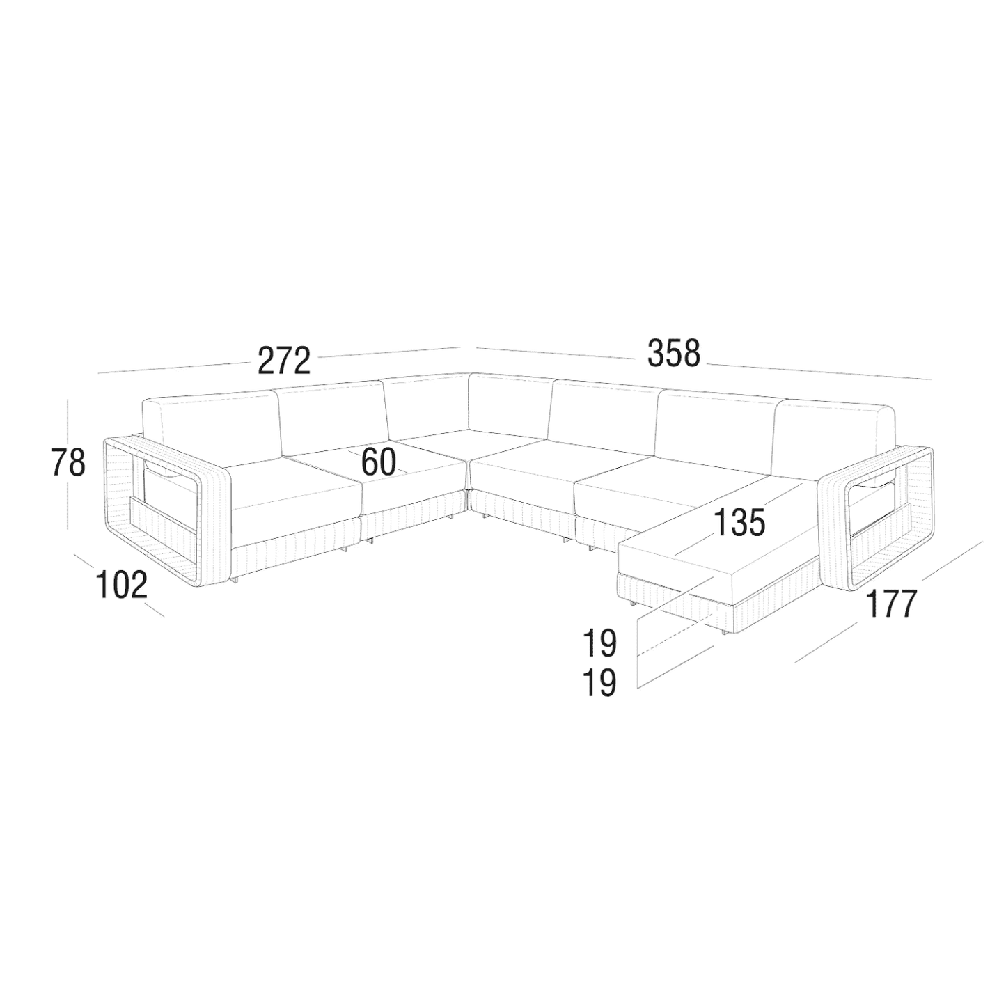 Roberti - Hamptons Lounge Sofa Modular