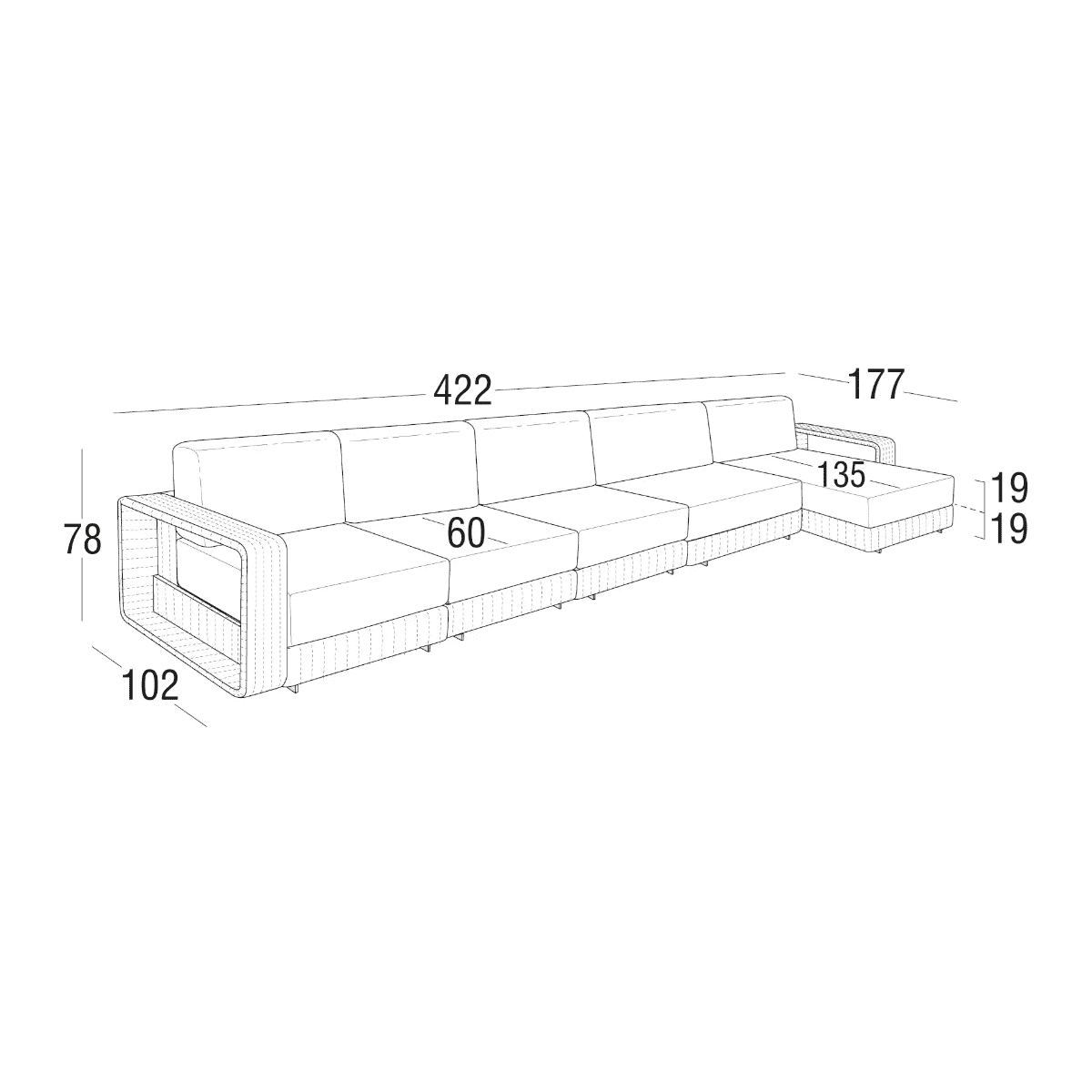 Roberti - Hamptons Lounge Sofa Modular