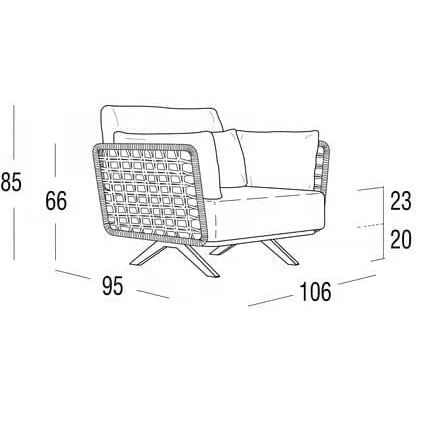 Roberti - Armàn armchair with armrests