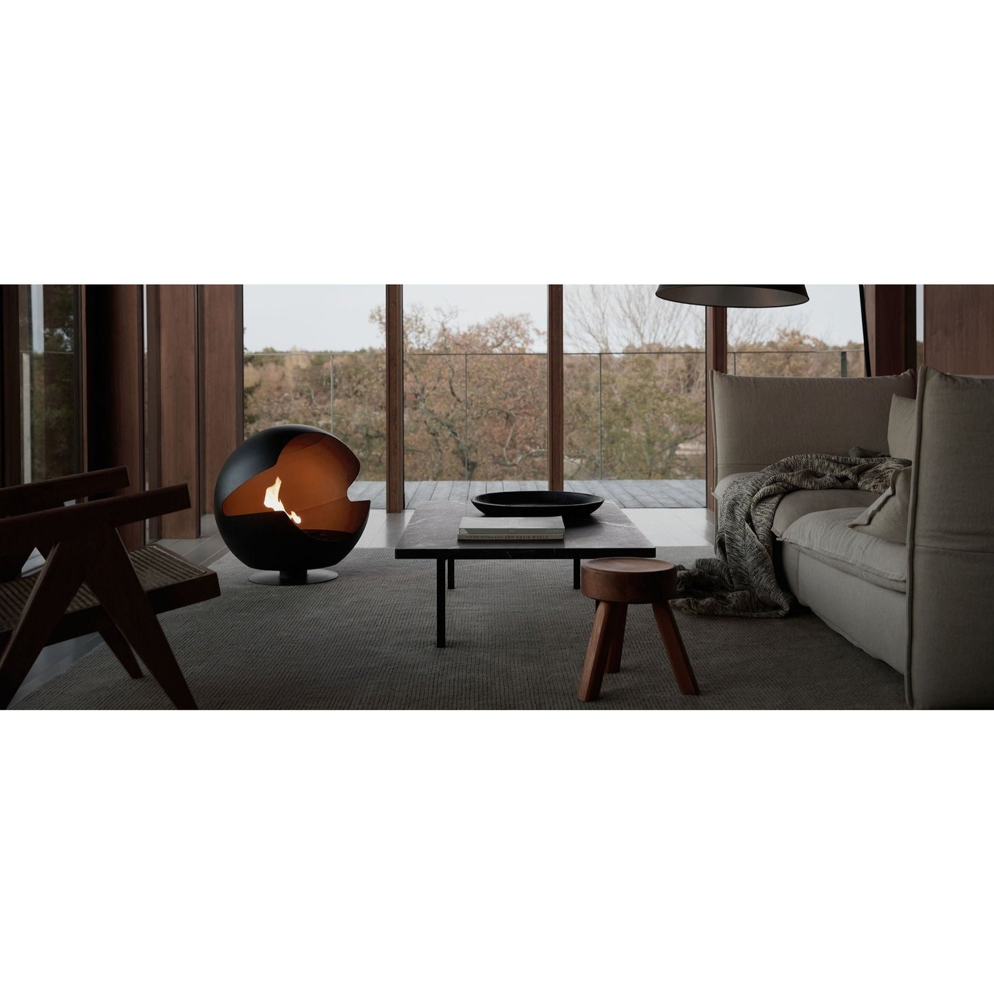 Vauni - Globe Moondust High Ethanol Fireplace