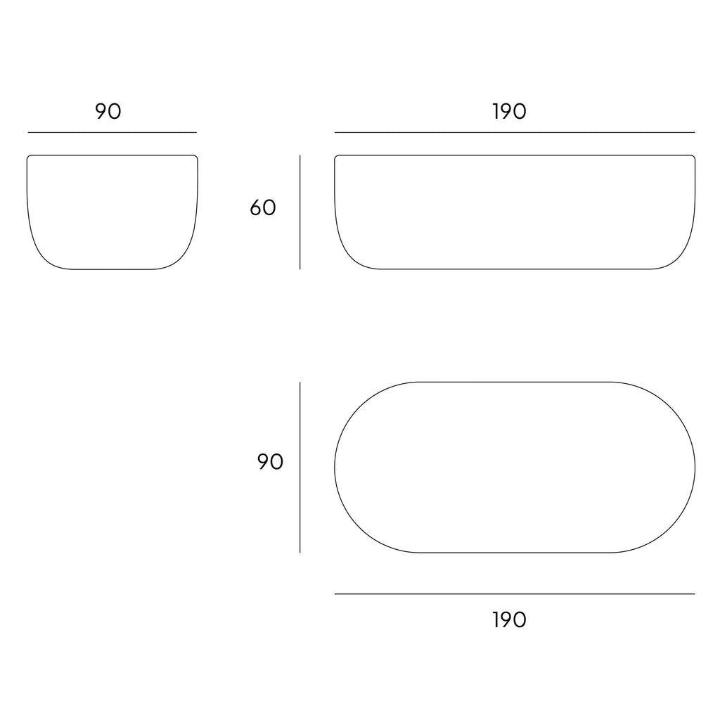 VELTHA® - AQUA Oval Bathtub made of Peperino