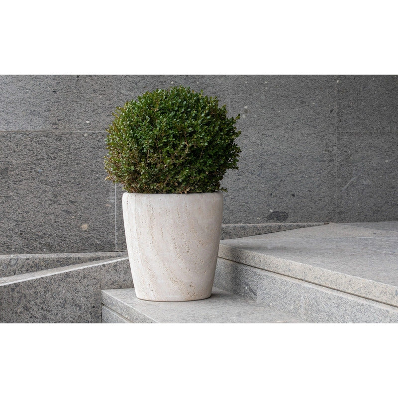 VELTHA® - ATRIUM Round Garden Vase made of Travertine