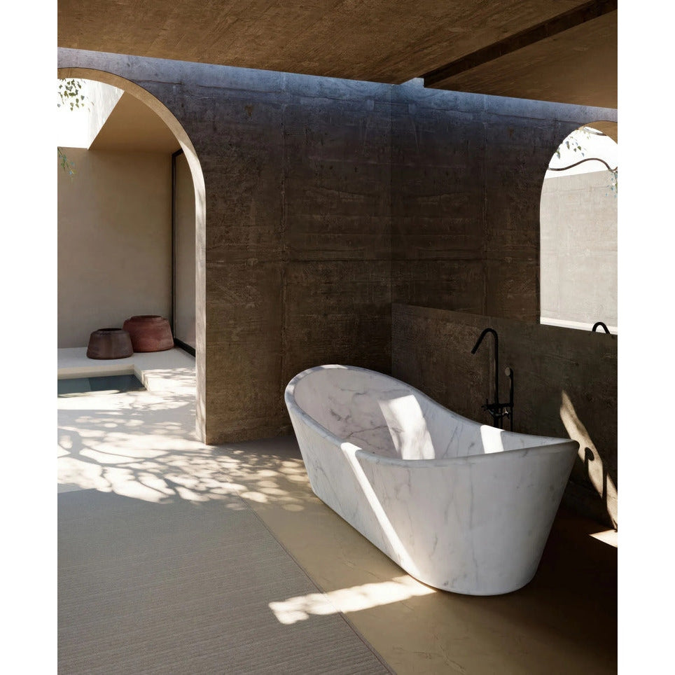 VELTHA® - CARESI Freestanding Bathtub made of Carrara Marble