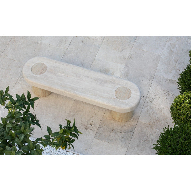 VELTHA® - CLIO Garden Bench made of Travertine