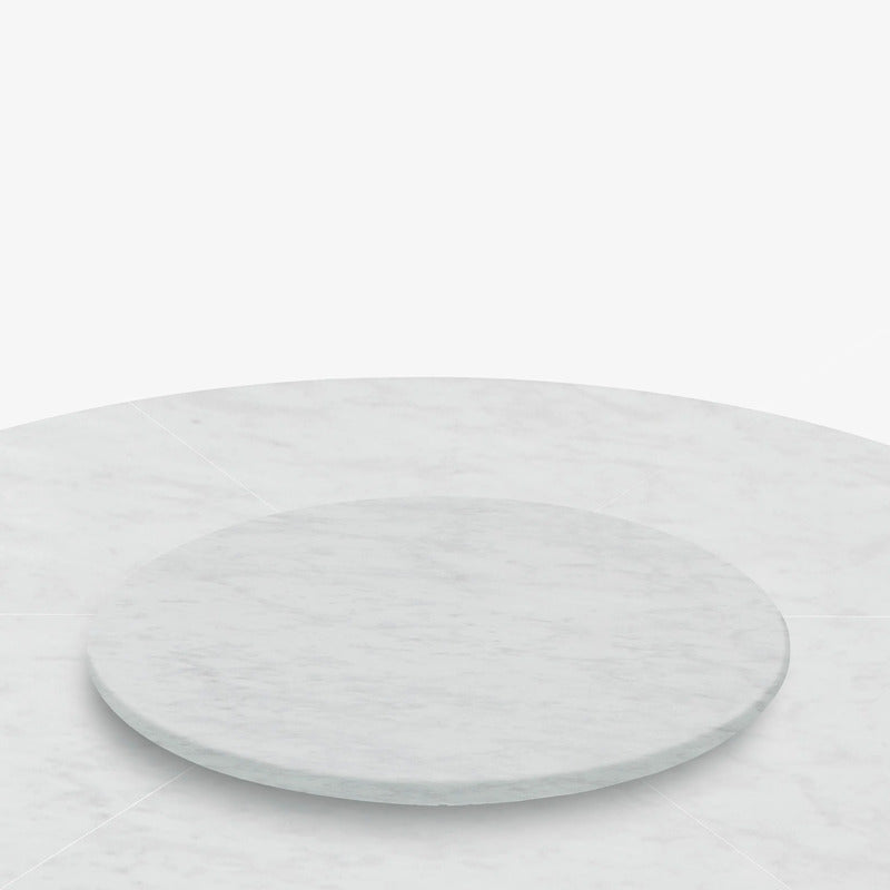 VELTHA® - Round Table HERMU Carrara Marble Lazy Susan