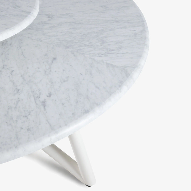 VELTHA® - Round Table HERMU Carrara Marble Lazy Susan