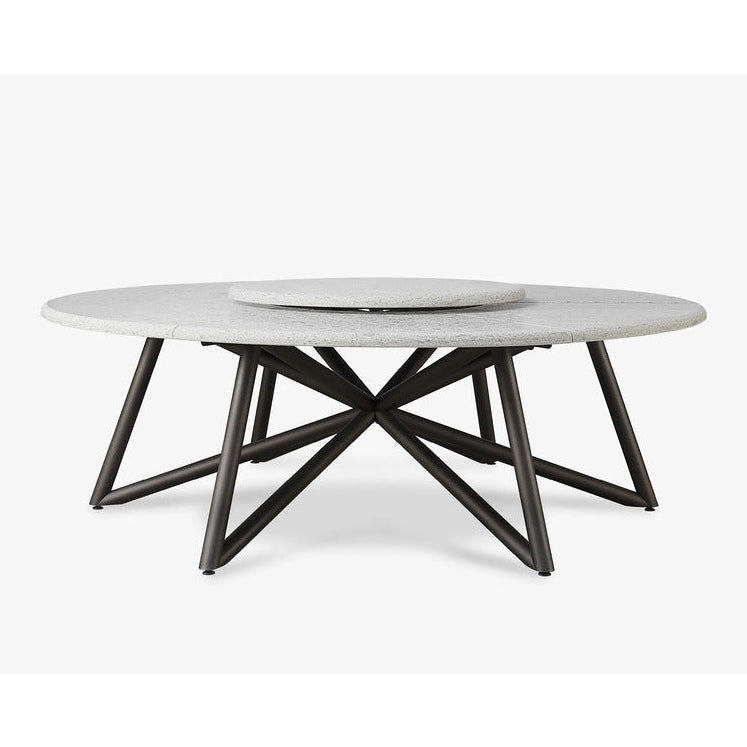 VELTHA® - Round Table HERMU Peperino Lazy Susan