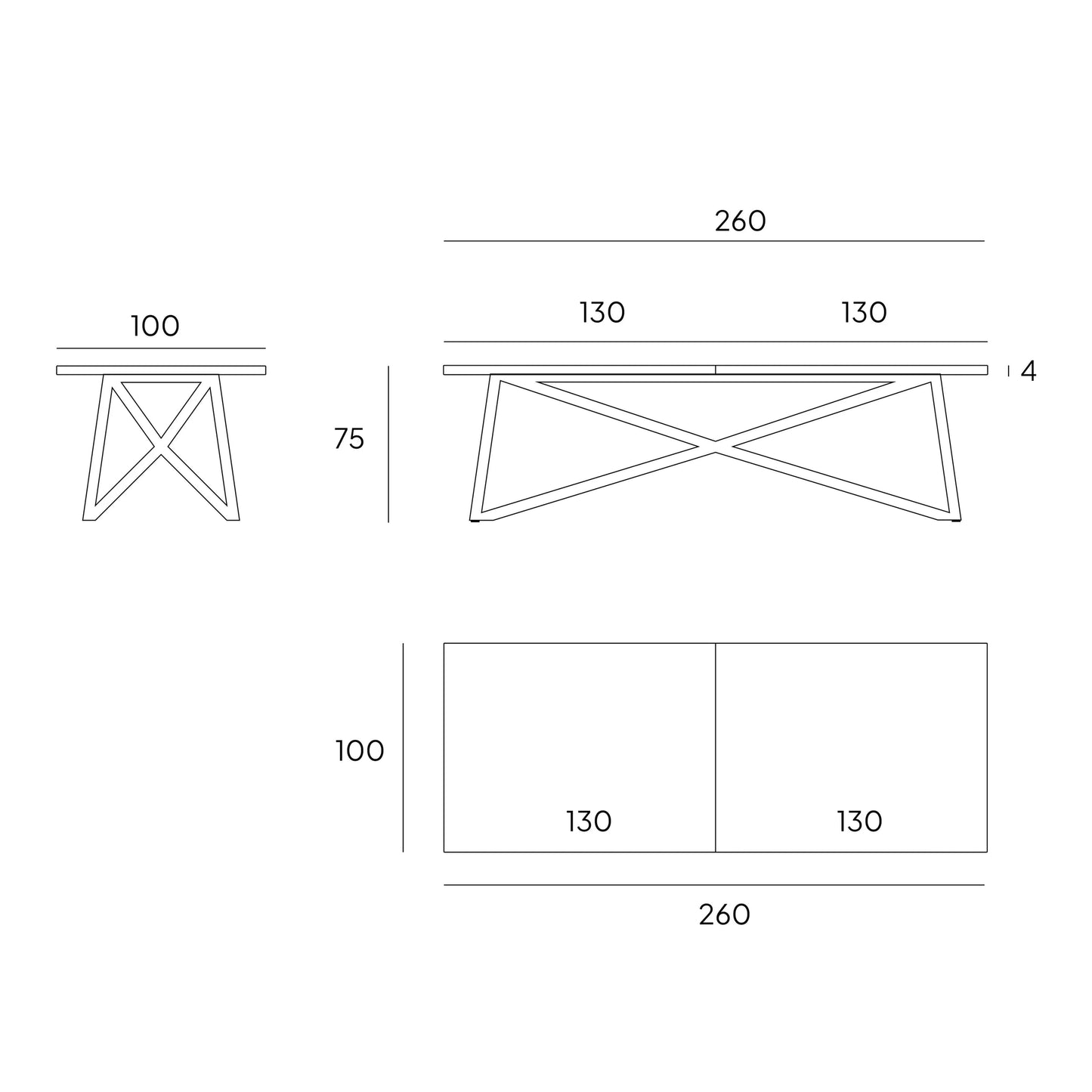 VELTHA® - Rectangular Table LARTE Carrara Marble