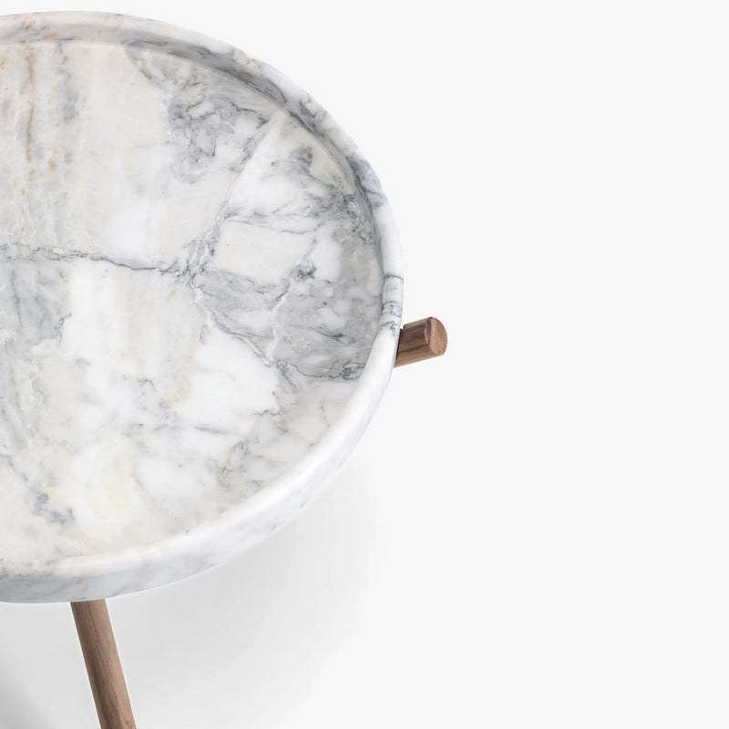 VELTHA® - LASE Round Side Table Carrara Marble