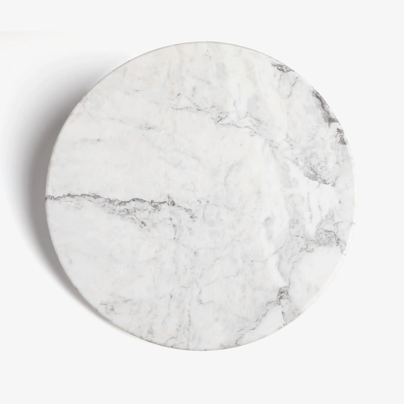 VELTHA® - LEPOS Round Serving Tray made of Carrara Marble