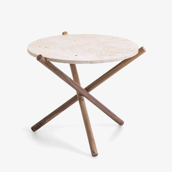 VELTHA® - NATURAM Round Side Table made of Travertine