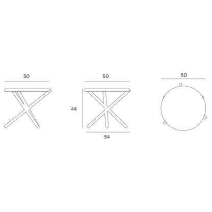 VELTHA® - NATURAM Round Side Table made of Peperino