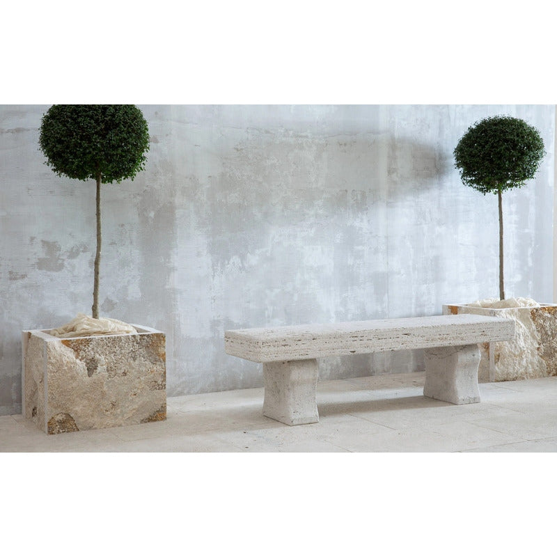 VELTHA® - TEMPORE Garden Bench made of Travertine