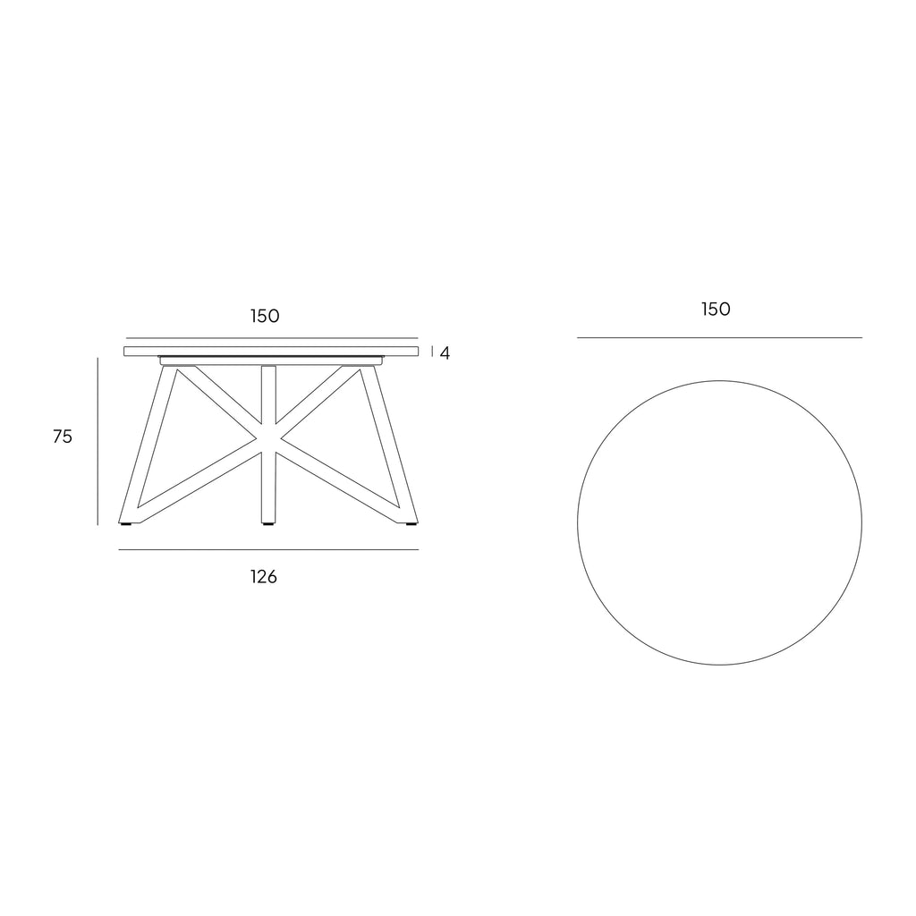 VELTHA® - Round Table UNI Carrara Marble