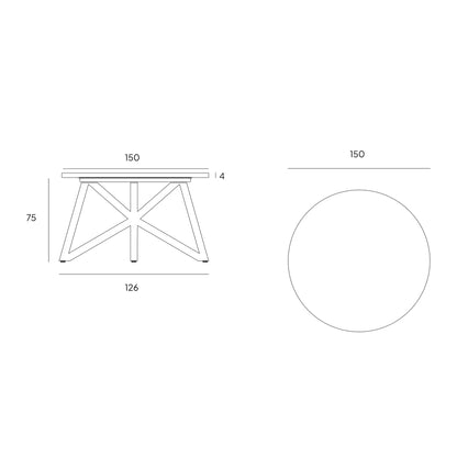 VELTHA® - Round Table UNI Travertine