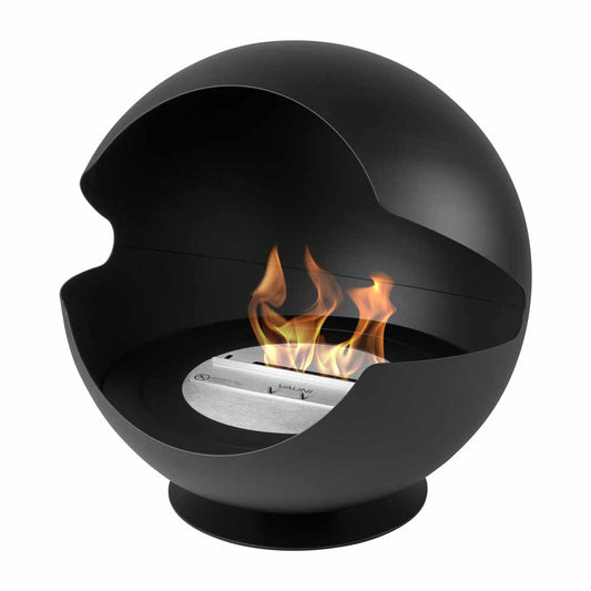 Vauni - Globe Black Low Ethanol Fireplace