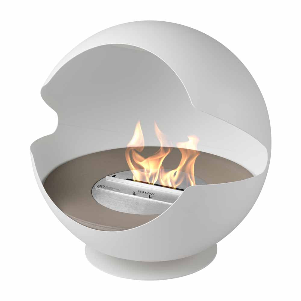 Vauni - Globe White Low Ethanol Fireplace