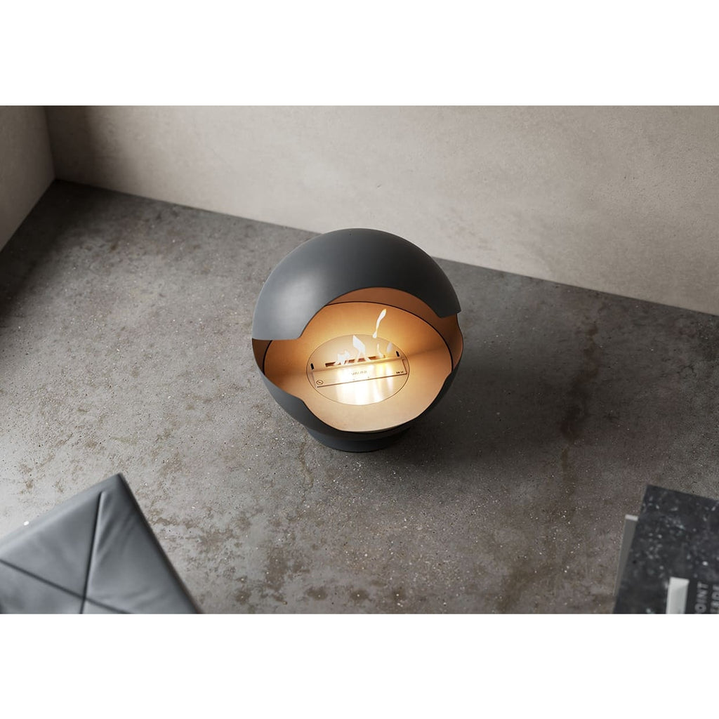 Vauni - Globe Black Low Ethanol Fireplace