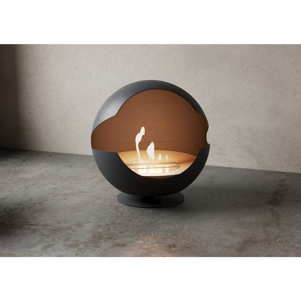 Vauni - Globe Black Low Ethanol Fireplace