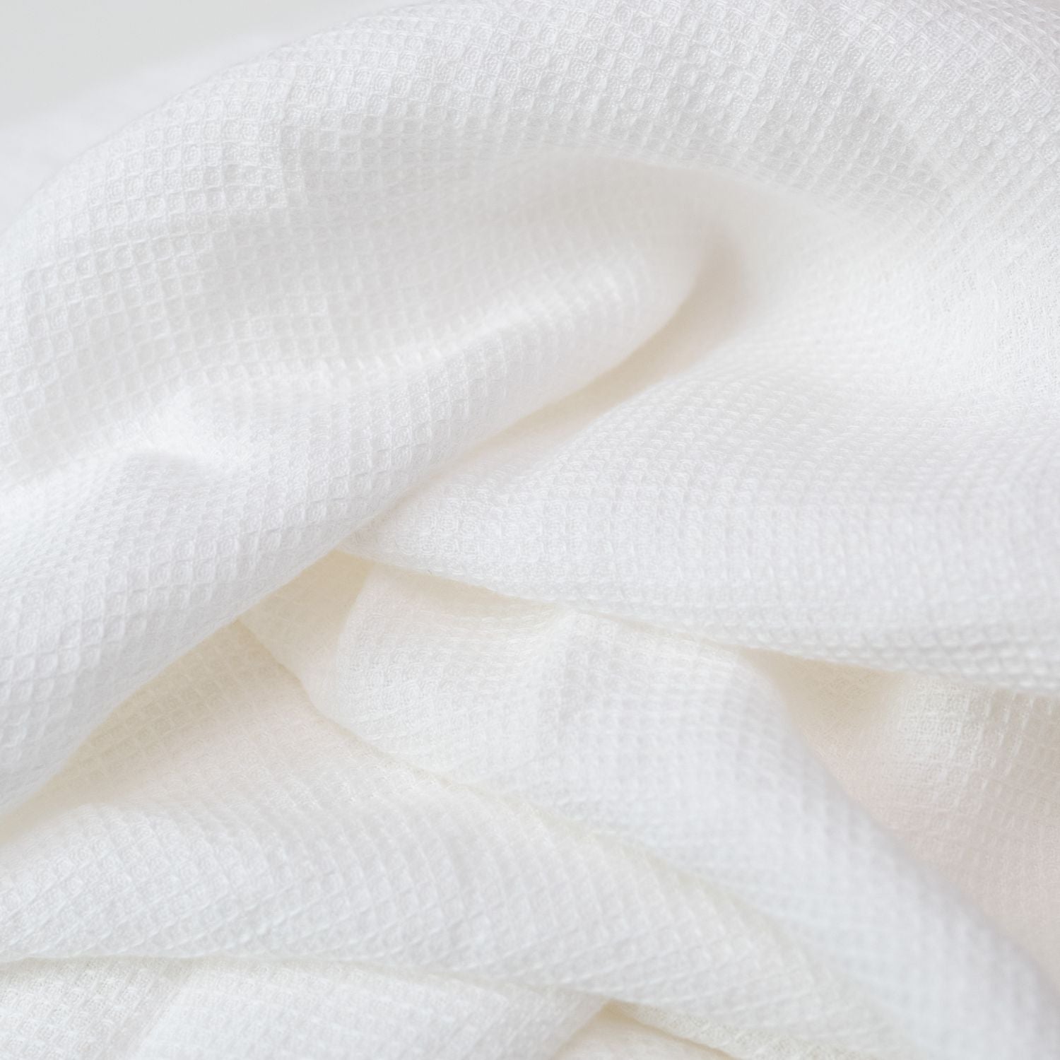 Honeycomb Fine Waffle Towel - White