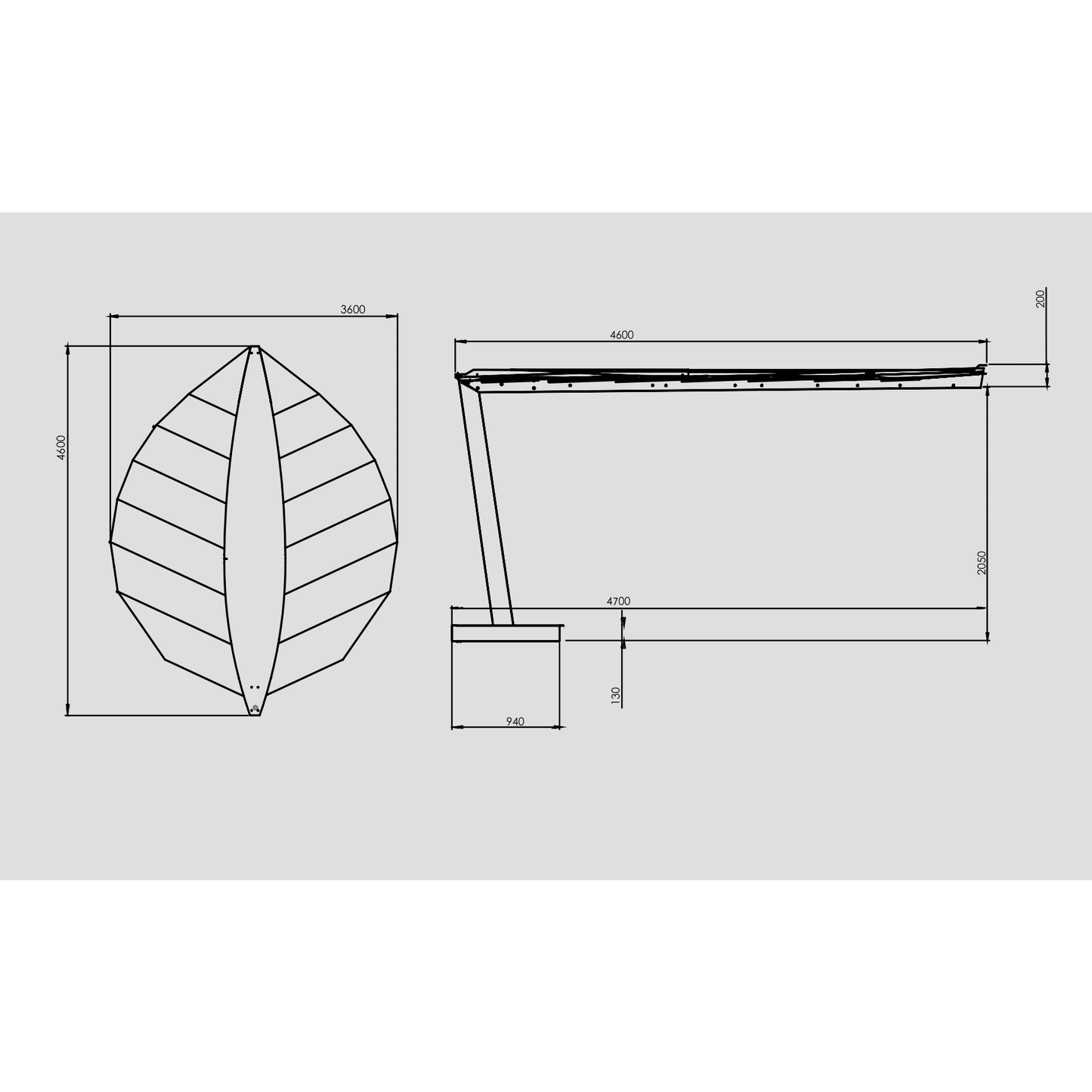 Heatsail - Parasol with optional cooling system / lighting & heating