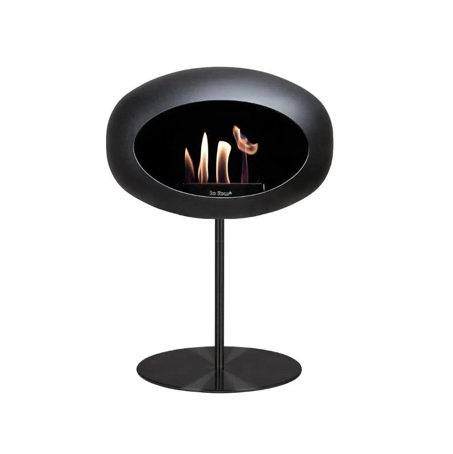 Le Feu - Black Ground Steel Low Bioethanol Fireplace