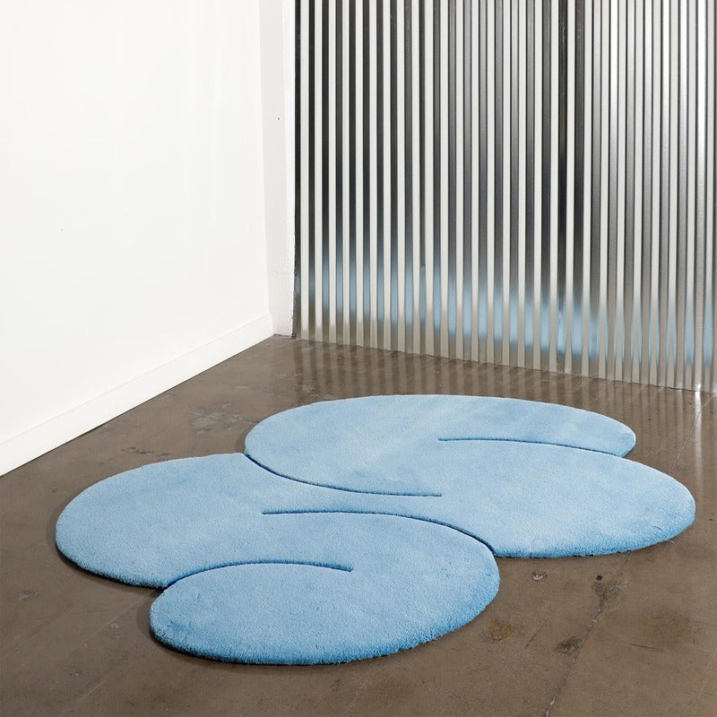 Okej - Squiggle Rug Cloud Blue